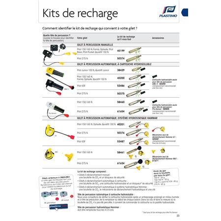 REFILL KIT PLASTIMO INFLATABLE LIFEJACKETS