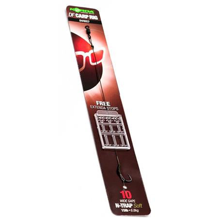 RIGGED LINE BOTTOM KORDA N-TRAP DF RIG BARBLESS