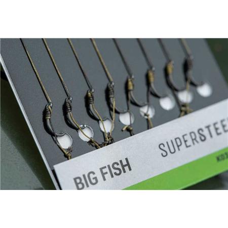 RIGGED LINE BOTTOM KORUM BIG FISH BRAIDED HAIR RIGS BARBLESS