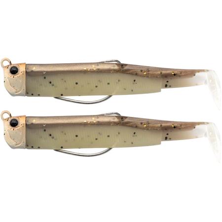 Rigged Soft Lure Kit Fiiish Double Combo Black Minnow 120 + Weighted Head Pug