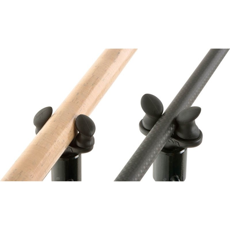 3x Nylon Butt Lock Rod Grip Rest Head Y Form Support Gripper Holder Schwarz 