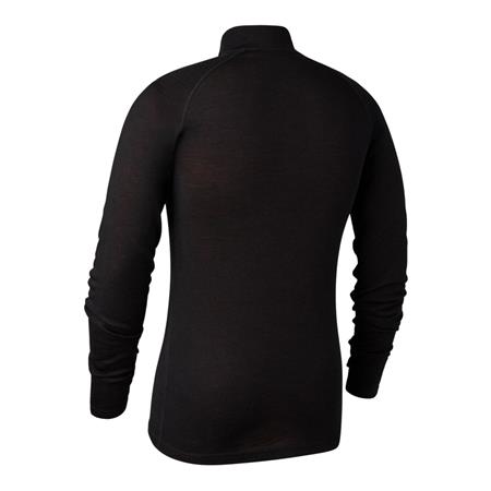 ROPA INTERIOR HOMBRE DEERHUNTER MAILLOT DE CORPS DEMI-ZIPPÉ QUINN MERINO - BLACK OAK