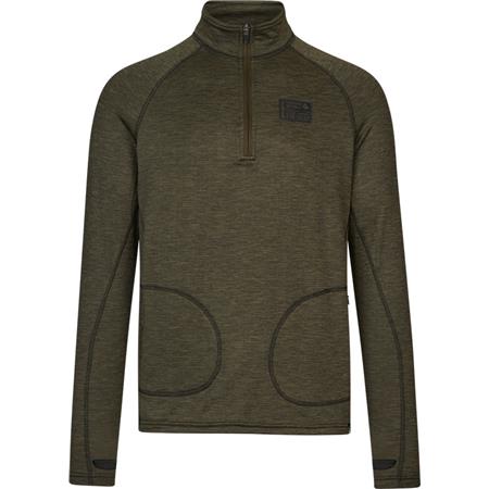 Ropa Interior Para Hombre Seeland Peak Half Zip - Pine Green Melange