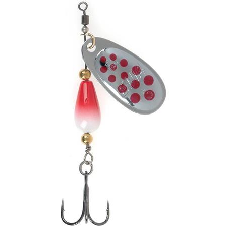 Rotating Spoon Evia Dotty Max Mod 11M - Silver Red Dots