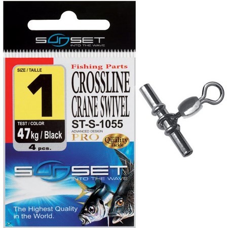 Roterende Svirvel Til Havfiskeri Sunset Crossline Crane Swivel St-S-1055 - Pakke