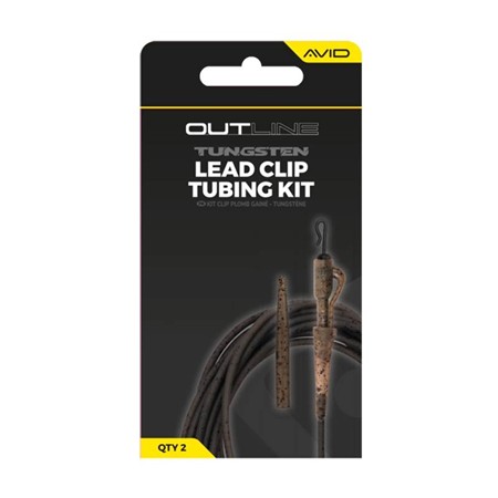 Sæt Avid Carp Outline Lead Clip Tungsten Tubing Kit