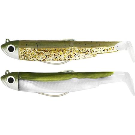 Sæt Med Færdigmonterede Bløde Agn Fiiish Double Combo Black Minnow 120 + Blyhoved Shore