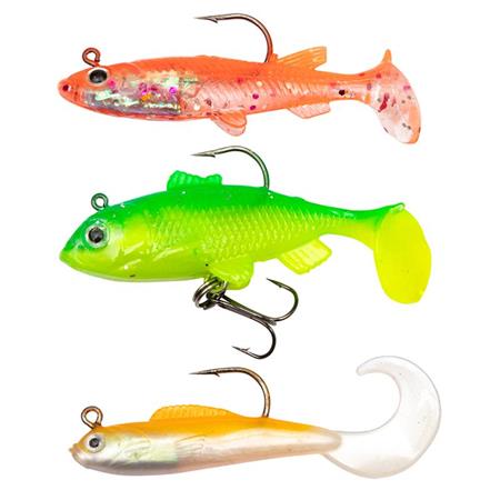 Sæt Med Færdigmonterede Gummiagn Zebco Perch Lure Packs - 6Cm