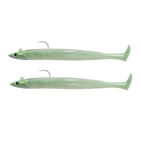 Sæt Med Færdigmonterede Softbaits Fiiish Double Combo Crazy Paddle Tail 150 + Jighoved Til Kystfiskeri