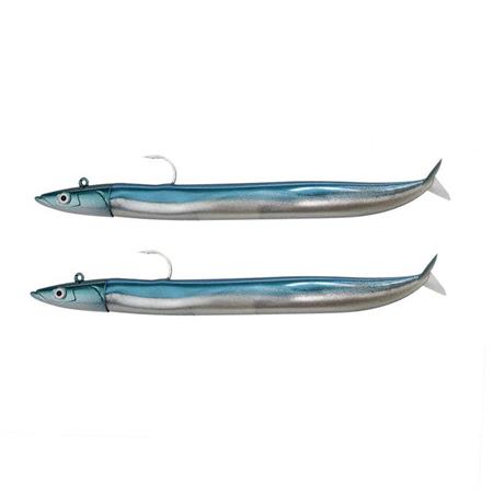 Sæt Med Færdigmonterede Softbaits Fiiish Double Combo Crazy Sand Eel 120 + Med Offshore Jighoved