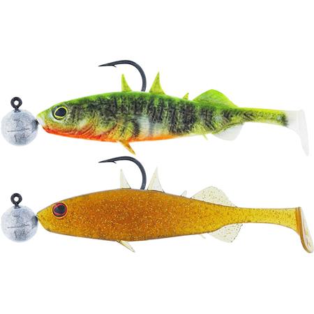 Sæt Med Færdigmonteret Softbait Westin Stanley The Stickleback Shadtail R 'N R - 9Cm - Pakke Med 2