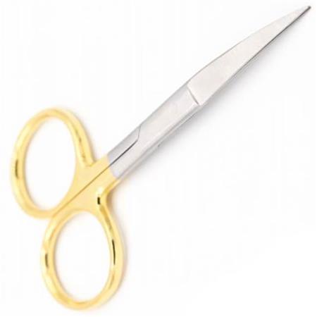 Saks Fly Scene Gold Plated Hair Scissor Curved