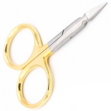 SCHAREN FLY SCENE GOLD PLATED ARROW POINT SCISSOR CURVED