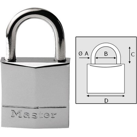 Schloss Messing Chrom Plastimo Master Lock