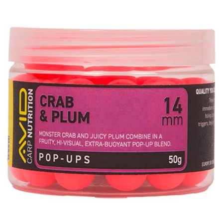 Schwimmende Boilie Avid Carp Crab & Plum Pop-Up