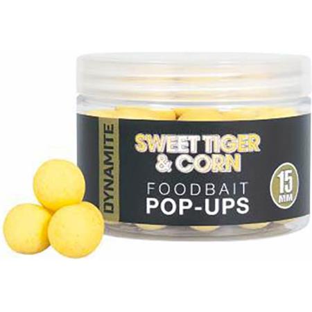 Schwimmende Boilie Dynamite Baits Fluro Pop-Ups Sweet Tiger & Corn