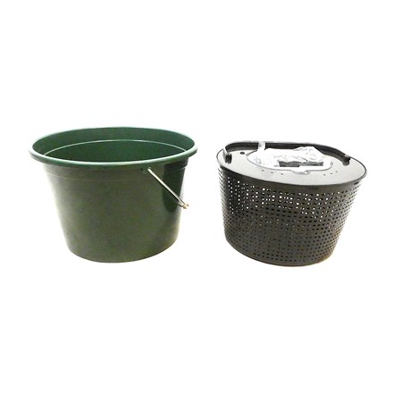 Seau A Vifs Plastilys 25L Vert + Aerateur Integre - Seau À Vifs 25L + Aérateur