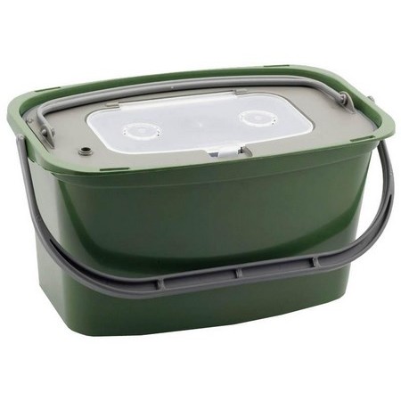 Secchio Per Esche Vive Plastilys 7L Verde Scuro + Cestello Vivier