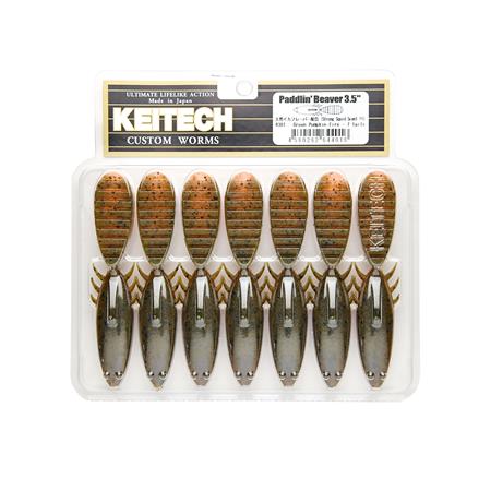 SEÑUELO BLANDO KEITECH PADDLIN' BEAVER - 9CM - PAQUETE DE 7