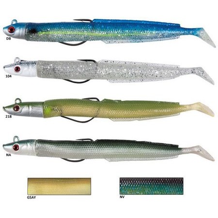 Señuelo Suave Armado 10Cm Flashmer Blue Equille Junior 10Cm
