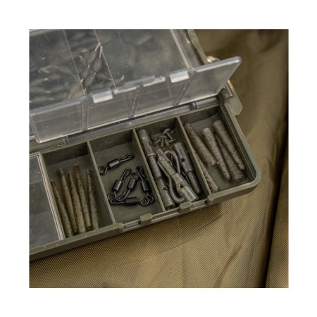 SET AVID CARP OUTLINE FLECKTONE PINNED QC LEAD CLIP KIT