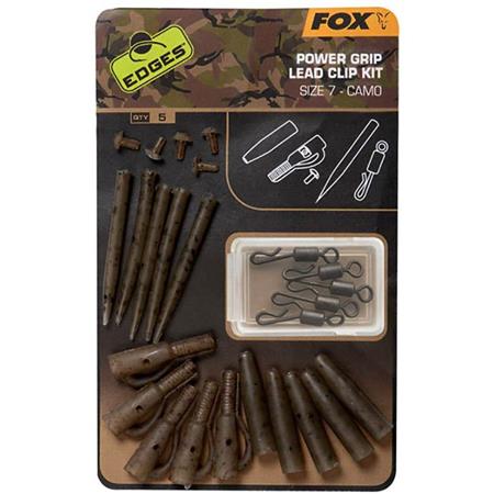 Set Fox Edges Camo Power Grip Lead Clip Kit