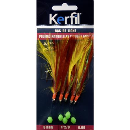 Σετ Φτερών Kerfil Φυσικέσ Κόκκινεσ/Κίτρινεσ Χωρίσ Χάντρα
