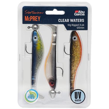 SET GUMMIFISCHE MONTIERT ABU GARCIA SVARTZONKER MCPREY PRERIGGED - 3ER PACK