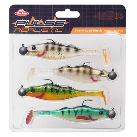 Σετ Μαλακών Τεχνητών Δολωμάτων Berkley Pulse Realistic Perch Prerigged