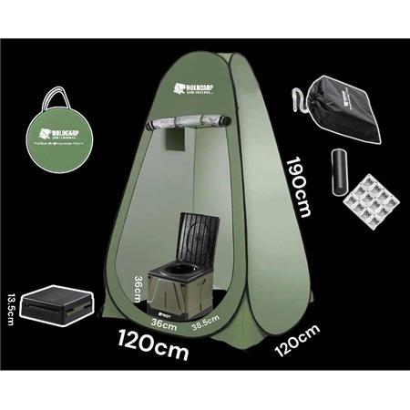SET MET TOILET EN TENT HOLDCARP PORTABLE TOI BIG + TOILET & SHOWER TENT