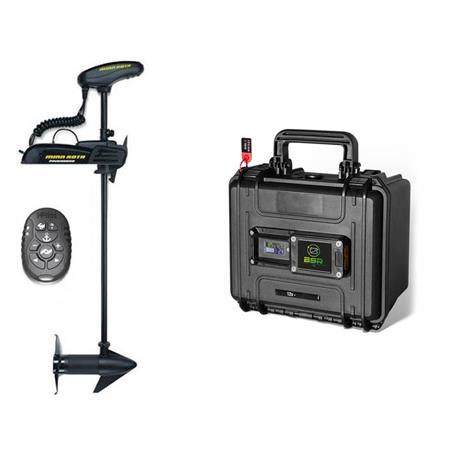 Set Motore Elettrico Minn Kota Powerdrive Spotlock 45Lbs Gps Et Batterie Bsr Eco 12V 50Amp