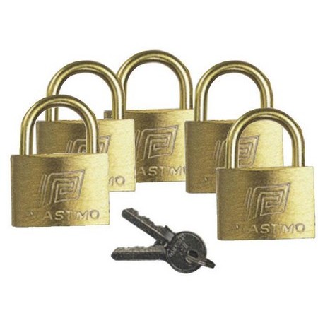 Set Of 5 40Mm Padlocks Plastimo