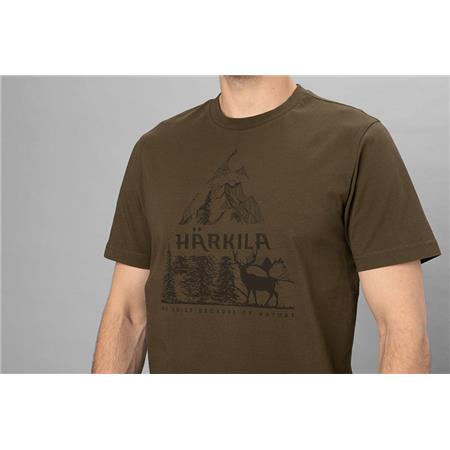 SHORT SLEEVE MEN'S T-SHIRT HARKILA NATURE S/S - SLATE BLACK