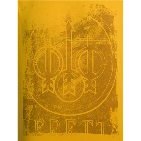 SHORT-SLEEVE MEN'S T-SHIRT - SAFFRON YELLOW BERETTA LOGO - SAFFRON YELLOW