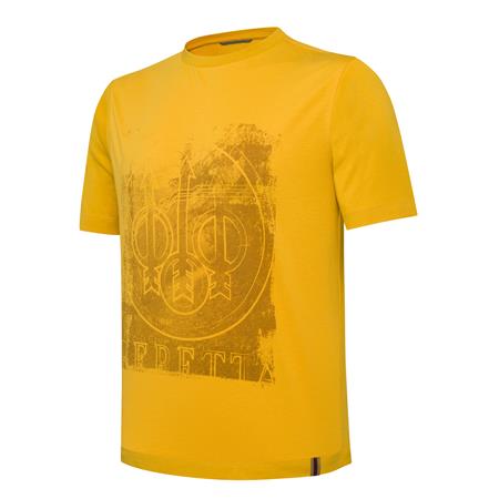 Short-Sleeve Men's T-Shirt - Saffron Yellow Beretta Logo - Saffron Yellow