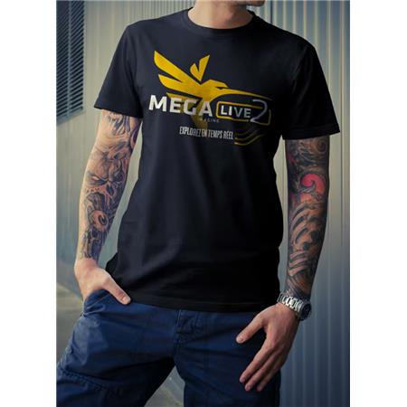 Short Sleeve T-Shirt For Men Humminbird Mega Live 2 2025 - Noir