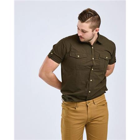 SHORT SLEEVE SHIRT FOR MEN PINEWOOD SAFARI S/S - MOSS GREEN