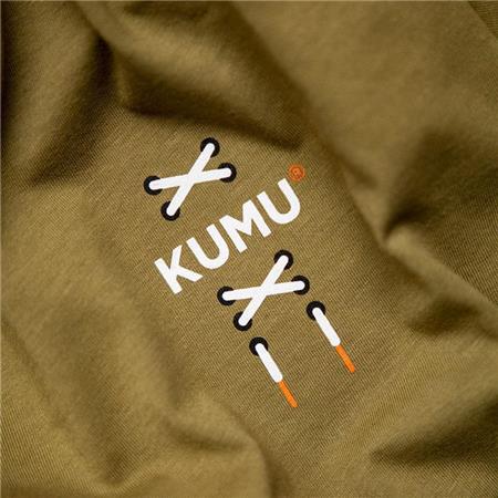 SHORT-SLEEVED KID'S T-SHIRT - KHAKI KUMU T SHIRT KIDS TRUE LEATHER - KAKI