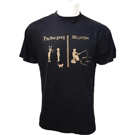 Short-Sleeved Men's T-Shirt Bartavel Fishing Problem - Black