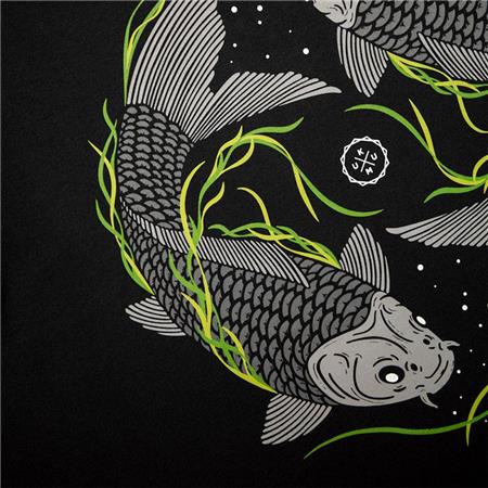 SHORT-SLEEVED MEN'S T-SHIRT - BLACK KUMU TSHIRT VORTEX - NOIR