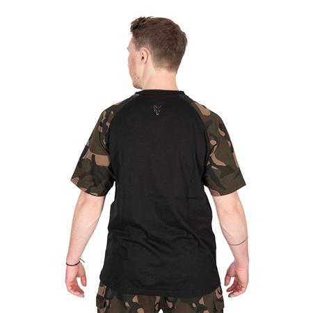 SHORT SLEEVED MEN'S T-SHIRT FOX OUTLINE T-SHIRT - NOIR/CAMO
