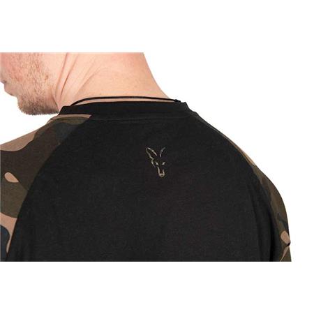 SHORT SLEEVED MEN'S T-SHIRT FOX OUTLINE T-SHIRT - NOIR/CAMO