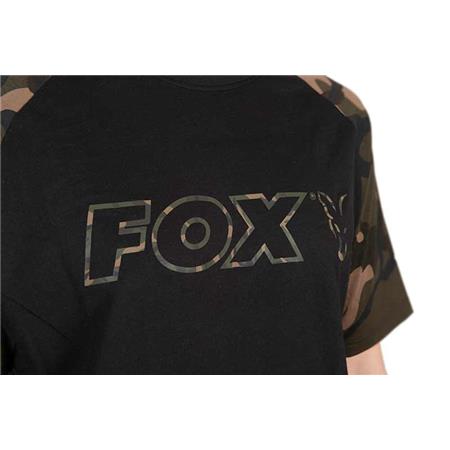 SHORT SLEEVED MEN'S T-SHIRT FOX OUTLINE T-SHIRT - NOIR/CAMO