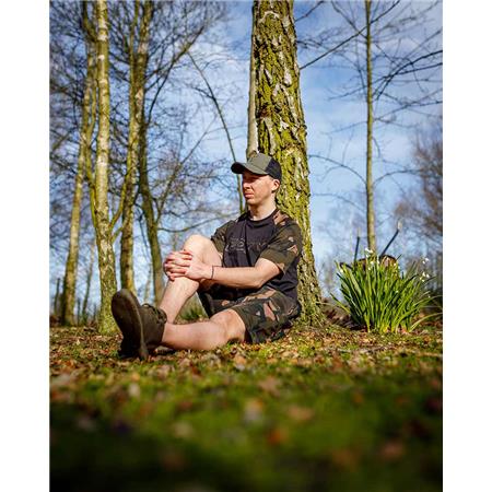 SHORT SLEEVED MEN'S T-SHIRT FOX OUTLINE T-SHIRT - NOIR/CAMO