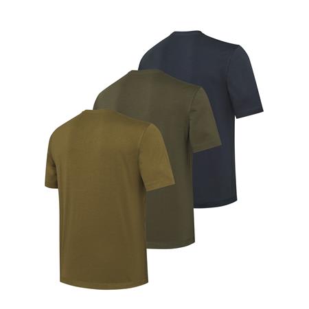 SHORT-SLEEVED MEN'S T-SHIRT - GREEN STONE/EBONY/FDE BERETTA SET OF 3 CORPORATE TS - GREEN STONE/EBONY/FDE