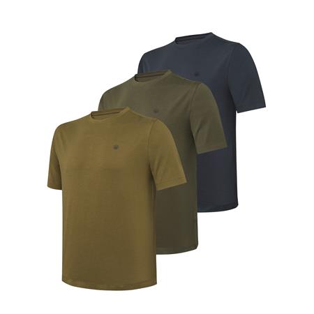 Short-Sleeved Men's T-Shirt - Green Stone/Ebony/Fde Beretta Set Of 3 Corporate Ts - Green Stone/Ebony/Fde