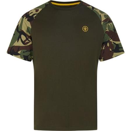 SHORT-SLEEVED MEN'S T-SHIRT - KHAKI/CAMO WYCHWOOD CARP T-SHIRT TACTICAL - KAKI/CAMO