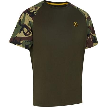 Short-Sleeved Men's T-Shirt - Khaki/Camo Wychwood Carp T-Shirt Tactical - Kaki/Camo