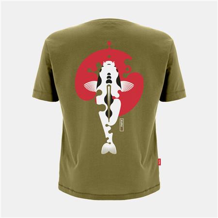 Short-Sleeved Men's T-Shirt - Khaki Kumu Rising Sun - Kaki