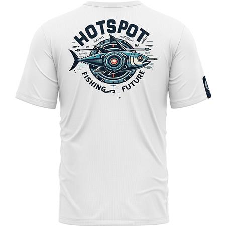 SHORT-SLEEVED MEN'S T-SHIRT - WHITE HOT SPOT DESIGN FUTURE TUNA - BLANC